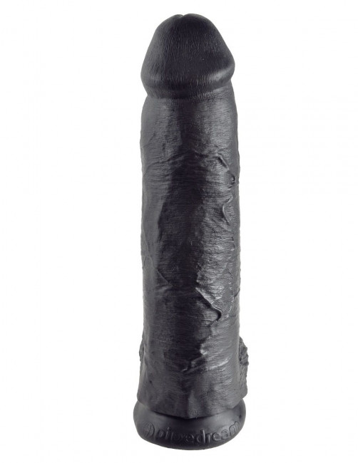 Чёрный фаллоимитатор-гигант 12" Cock with Balls - 30,5 см., Pipedream