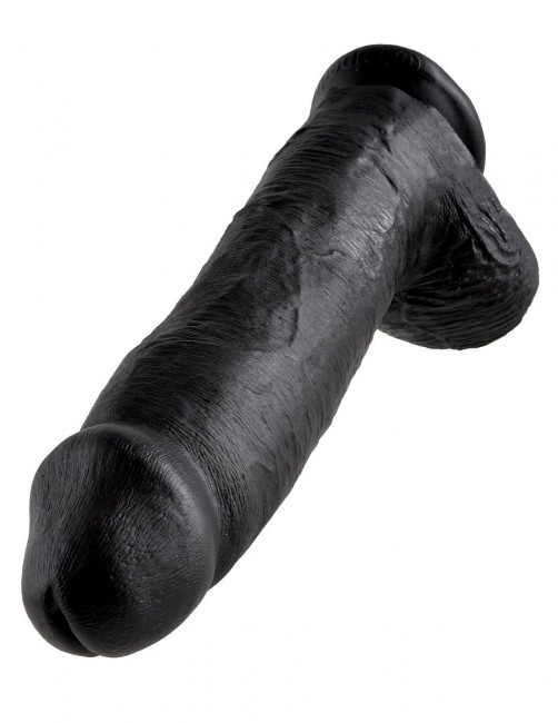 Чёрный фаллоимитатор-гигант 12" Cock with Balls - 30,5 см., Pipedream