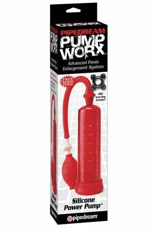 Мужская помпа SILICONE POWER красного цвета, Pipedream