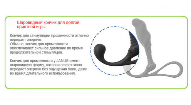 Большой черный массажер простаты ZINI JANUS ANTI-SHOCK, ZINI Большой черный массажер простаты ZINI JANUS ANTI-SHOCK, ZINI