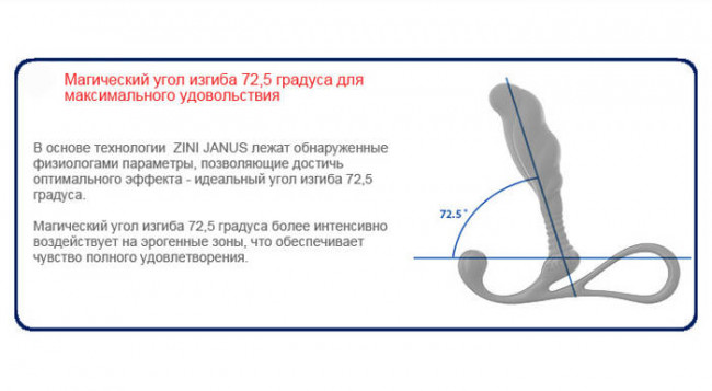 Большой черный массажер простаты ZINI JANUS ANTI-SHOCK, ZINI Большой черный массажер простаты ZINI JANUS ANTI-SHOCK, ZINI