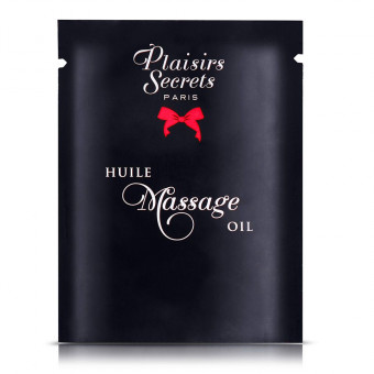 Массажное масло с ароматом крем брюле Huile de Massage Gourmande Creme Brul?e - 3 мл., Plaisir Secret