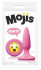 Розовая силиконовая пробка Emoji Face WTF - 8,6 см., NS Novelties